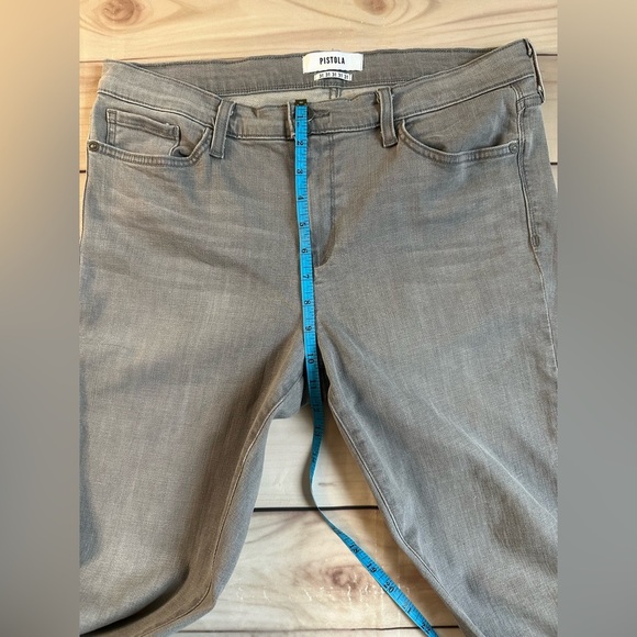 Pistola | Distressed Released Hem Skinny Jeans Gray Stretch woman size 31 - Picture 4 of 7